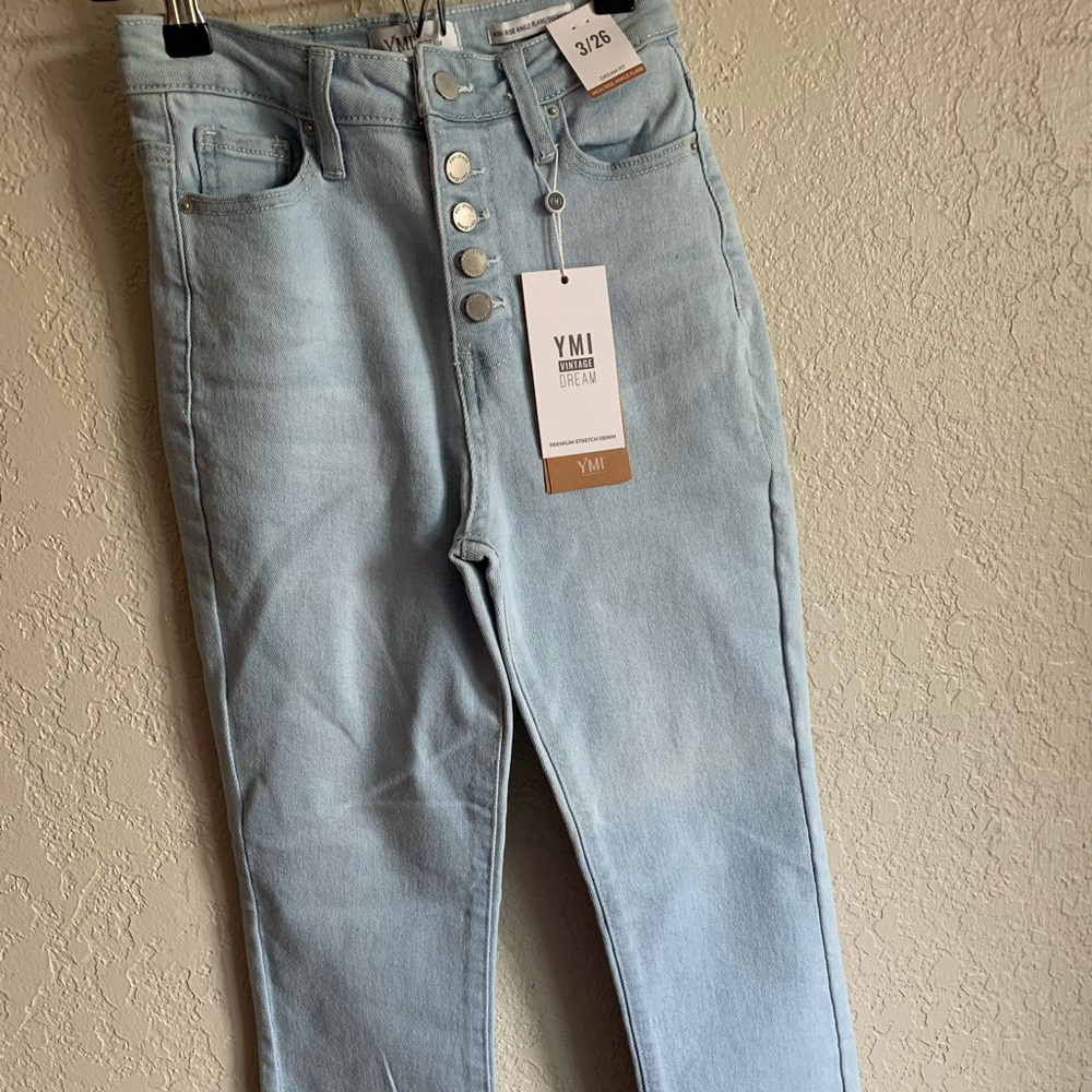 YMI high rise ankle flare jean - Picture 2 of 4